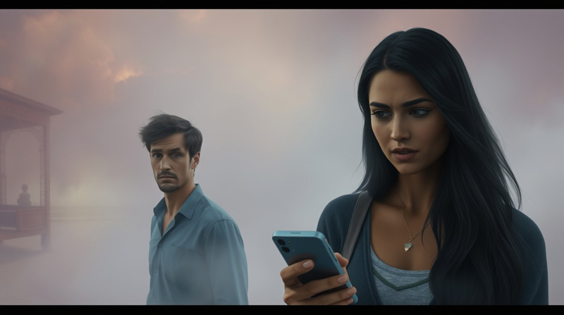 Man feeling used by a woman who is emotionally distant